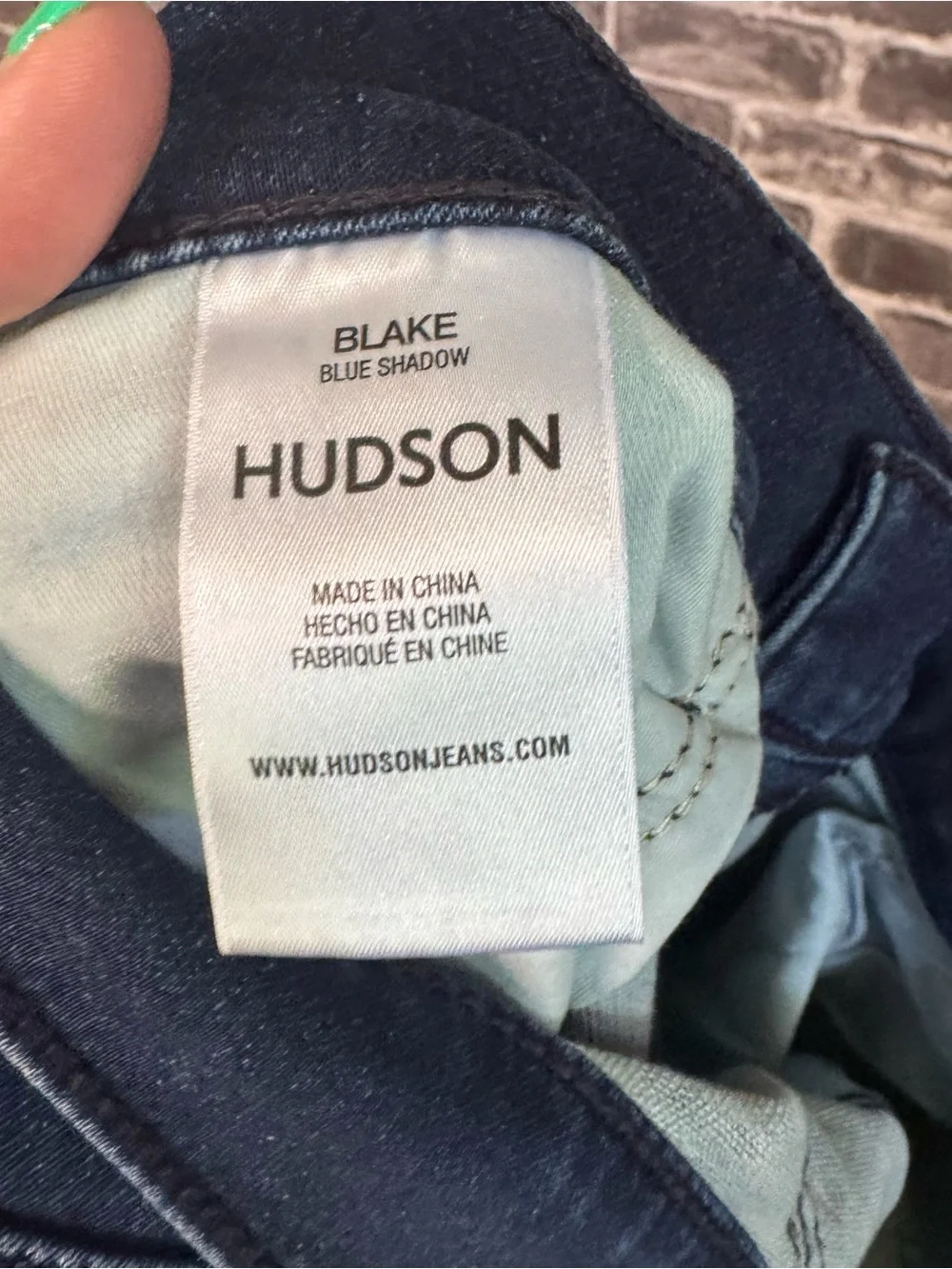 Hudson Blake Slim Straight jeans Blue shadow wash